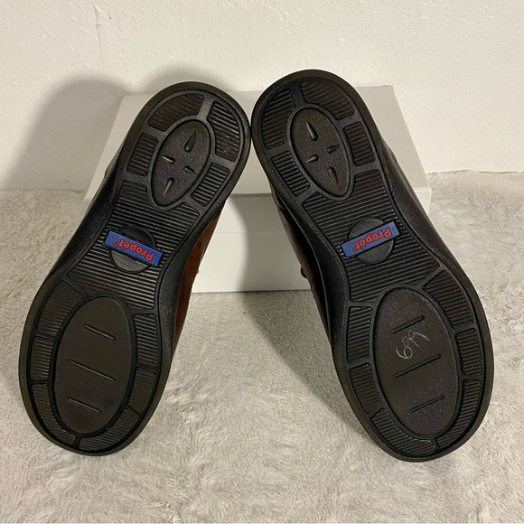 Propet Brown Leather Elite Walkers Women’s Size 8X (2E) Wide Steel Shank Lace Up - Picture 8 of 11